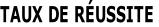 TAUX DE RÉUSSITE

